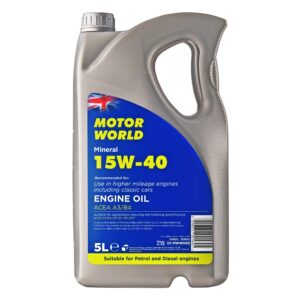 Motor World 15W-40 A3/B4 Mineral Engine Oil 5L